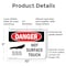 Signmission Hot Surface Sign, 7 in H x 10 in W, Plastic, Hot Surface Do Not Touch OS-2PACK-DS-P-710-L-1363 - alternate 5